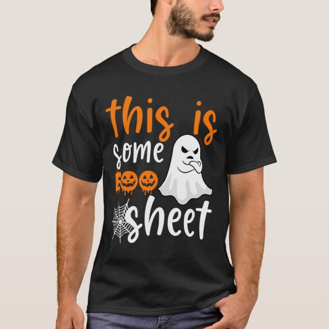 This Is Boo Sheet Ghost Retro Halloween Costume Me T-Shirt (Front)