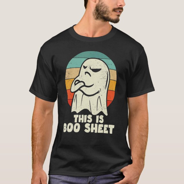 This Is Boo Sheet Ghost Retro Halloween Costume Me T-Shirt (Front)