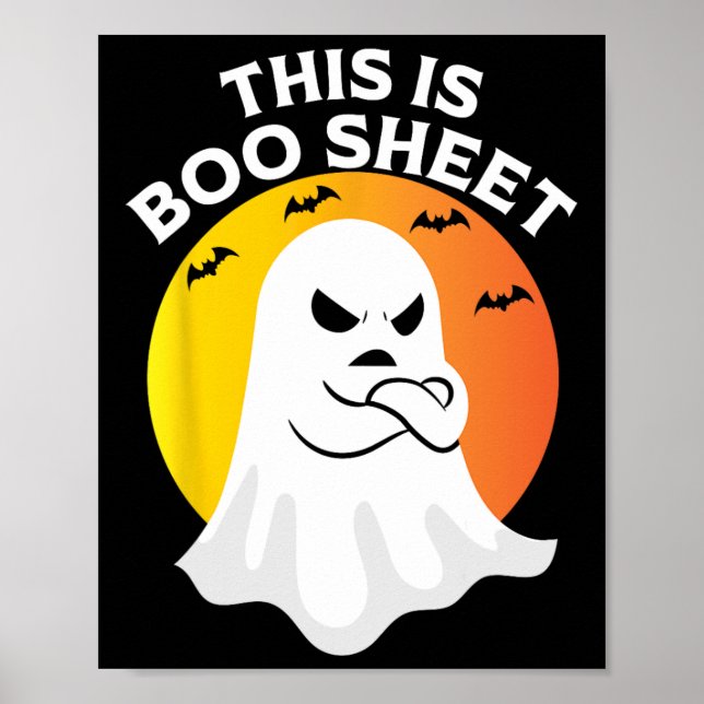 This Is Boo Sheet Ghost Retro Halloween Costume  Poster (Front)