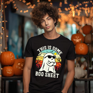 This Is Boo Sheet Ghost Retro Halloween Costume T-Shirt