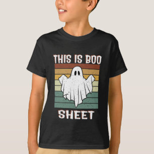 This Is Boo Sheet Ghost Retro Halloween Costume T-Shirt