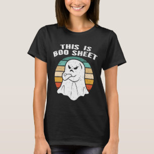 This Is Boo Sheet Ghost Retro Halloween Costume T-Shirt