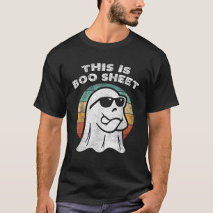 This Is Boo Sheet Ghost Retro Sunglasses Halloween T-Shirt