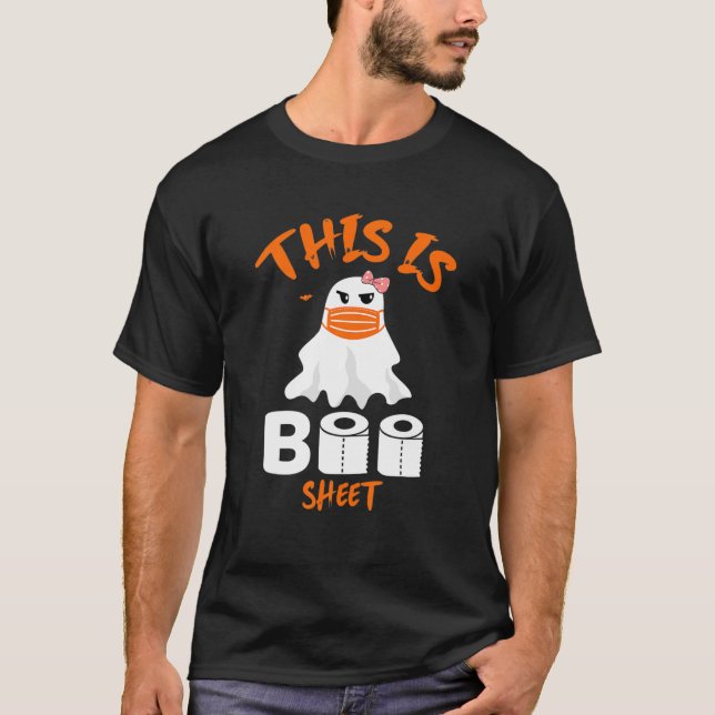 This Is Boo Sheet Girl Ghost In Mask Cute Hallowee T-Shirt (Front)
