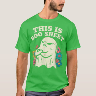 This Is Boo Sheet Groovy Grumpy Ghost Funny Hallow T-Shirt