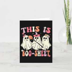 This Is Boo-sheet Halloween Ghost Costume Retro Gr Card