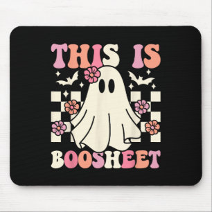 This Is Boo-sheet Halloween Ghost Costume Retro Gr Mouse Mat