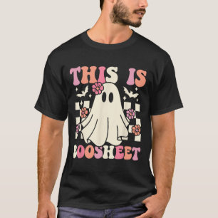 This Is Boo-sheet Halloween Ghost Costume Retro Gr T-Shirt