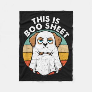 This Is Boo Sheet Labrador Dog Retro Halloween Fleece Blanket