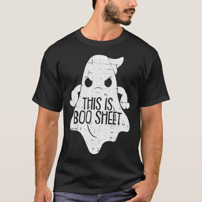 This Is Boo Sheet Lazy Halloween Costume Funny Gho T-Shirt (Front)