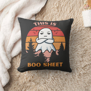 This is boo sheet retro Halloween Cushion