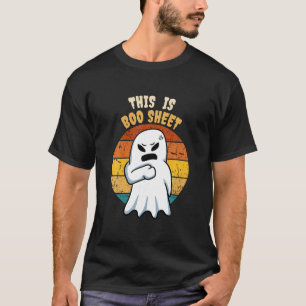 This Is Boo Sheet Retro Halloween Ghost Men Women T-Shirt