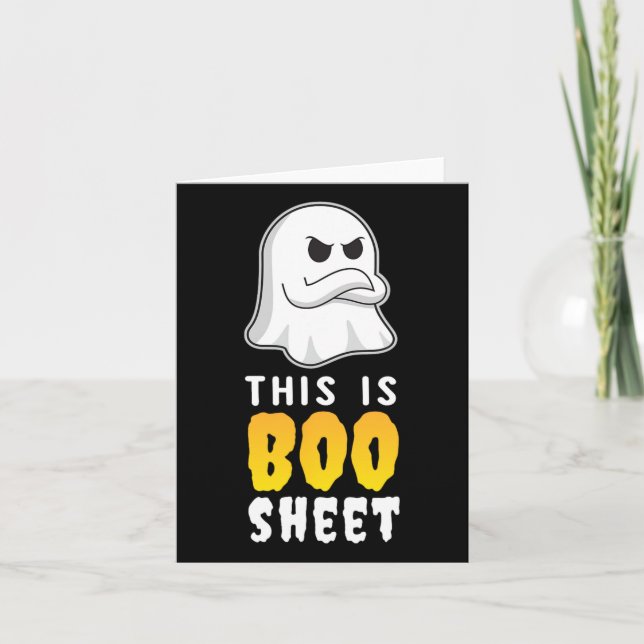 This Is Boo Sheet T Shirt Funny Ghost Spooky Party Card (Front)