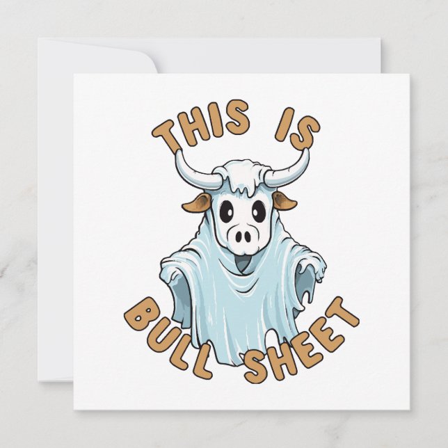 This is bull sheet - funny boo sheet (Front)