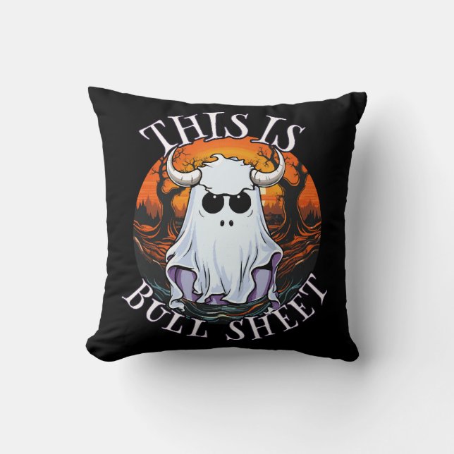This is bull sheet - funny boo sheet cushion (Front)