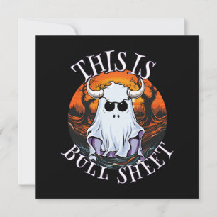 This is bull sheet - funny boo sheet invitation