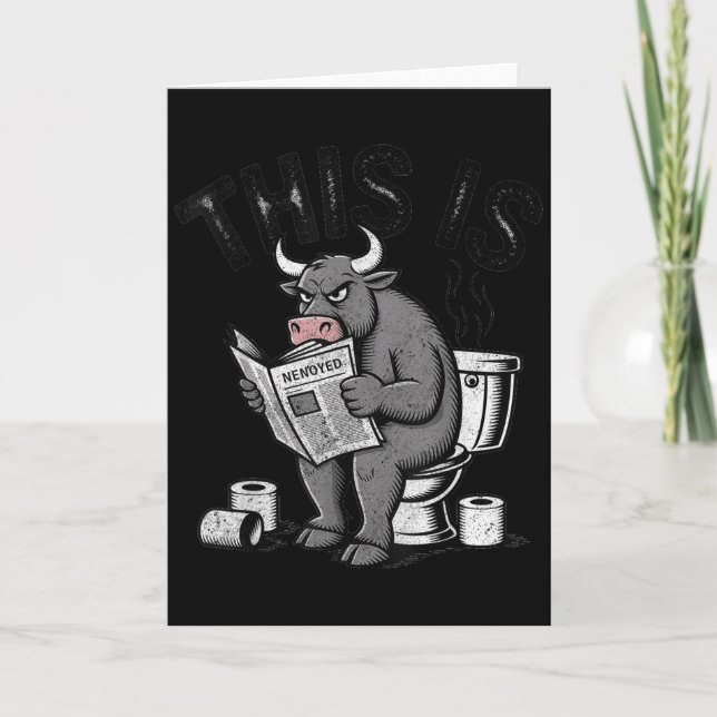 This Is Bullsht Sarcastic Funny  Card (Front)