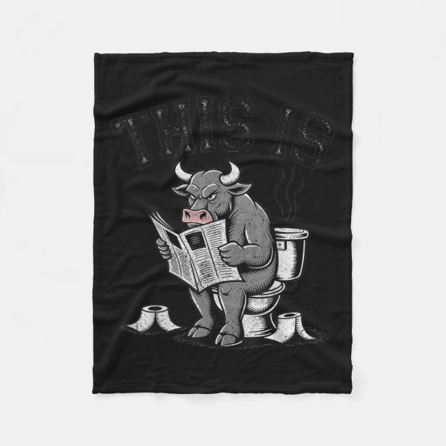 This Is Bullsht Sarcastic Funny  Fleece Blanket (Front)