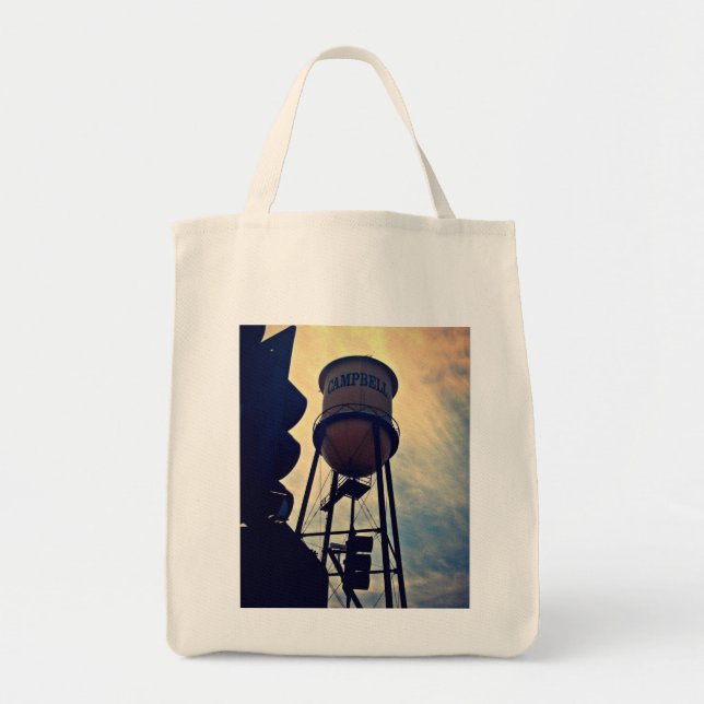 This is Campbell, CA Canvas Grocery Tote (Front)