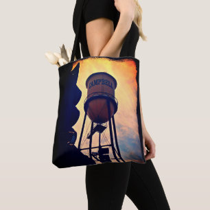 This is Campbell CA, Historical Water Tower Tote Bag