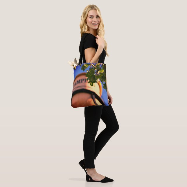 This is Campbell CA, Historical Water Tower Tote Bag (On Model)