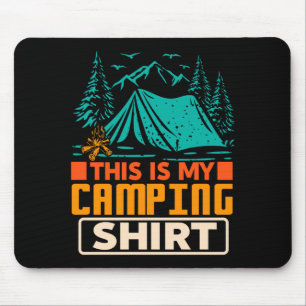 This is camping shirt funny camper vintage mouse mat