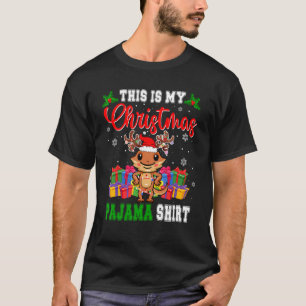 This Is Christmas Pajama Santa Reindeer Bearded Dr T-Shirt
