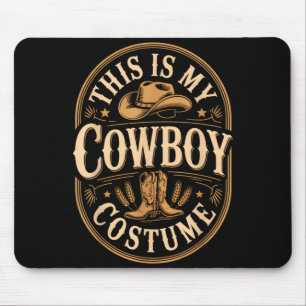 This Is Cowboy Costume Vintage Badge Western Boots Mouse Mat