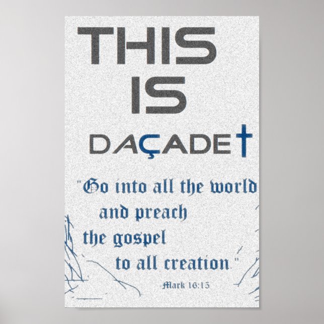 This Is DaÇade Poster (Blue and Black, Canvas) (Front)