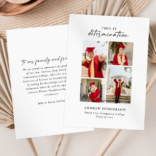 This is Determination Photo Graduation Announcement