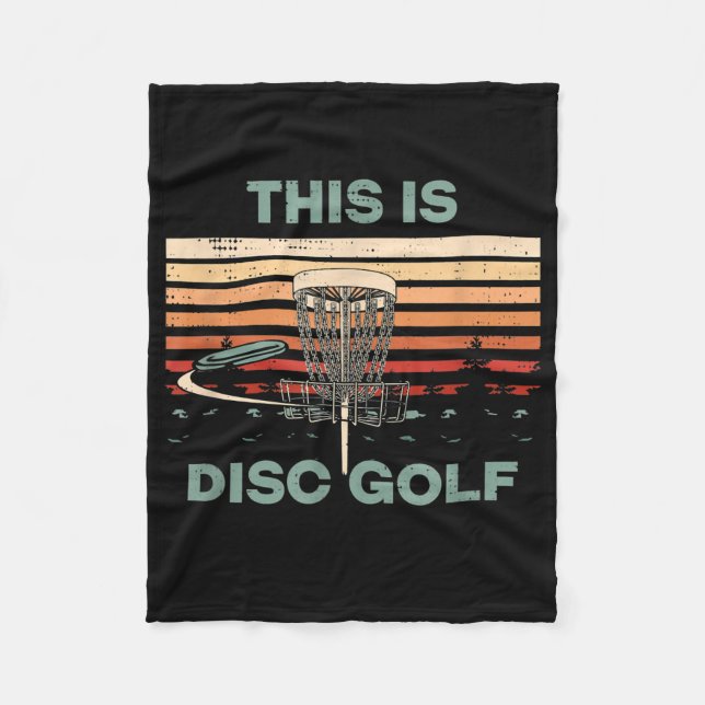 This is Disc Golf Disc Golf Outdoor Game Disc Fleece Blanket (Front)