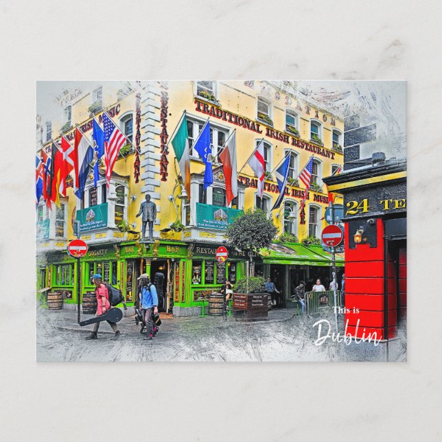 This is Dublin-Ireland Postcard (Front)