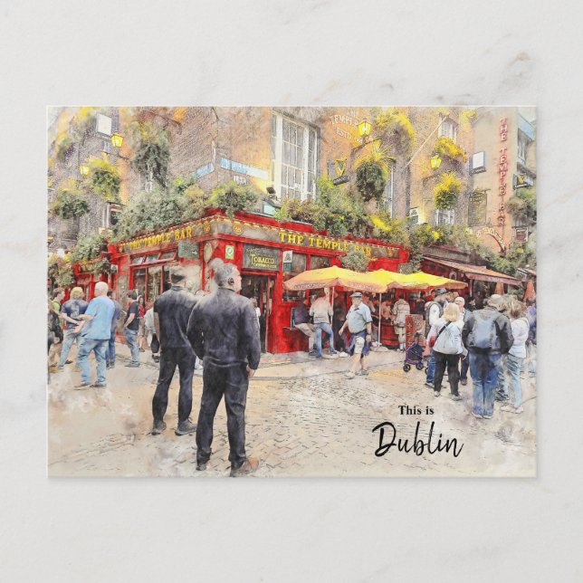 This is Dublin-Ireland Postcard (Front)