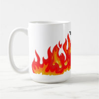 "This is fine" (black + fire and flames)