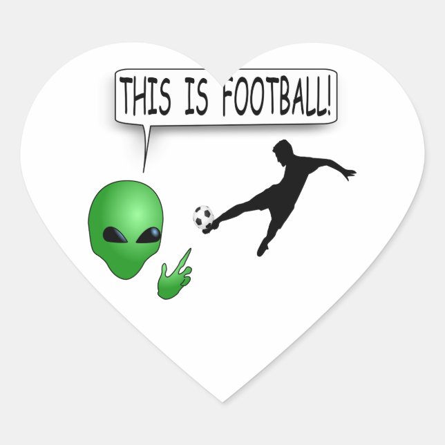 This Is Football Heart Sticker (Front)