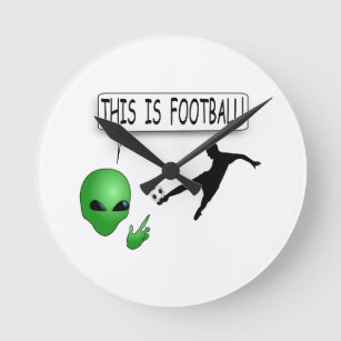 This Is Football Round Clock