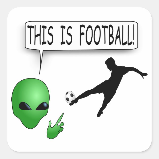 This Is Football Square Sticker (Front)