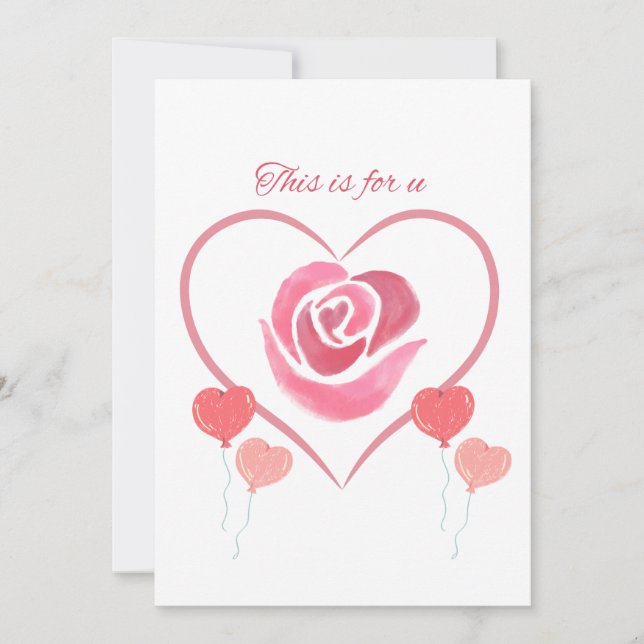 This is for u, A Beautiful invitation card. (Front)