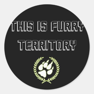 This Is Furry Territory Stickers