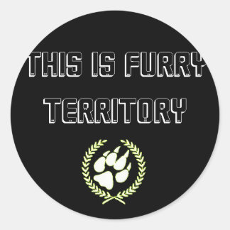 This Is Furry Territory Stickers