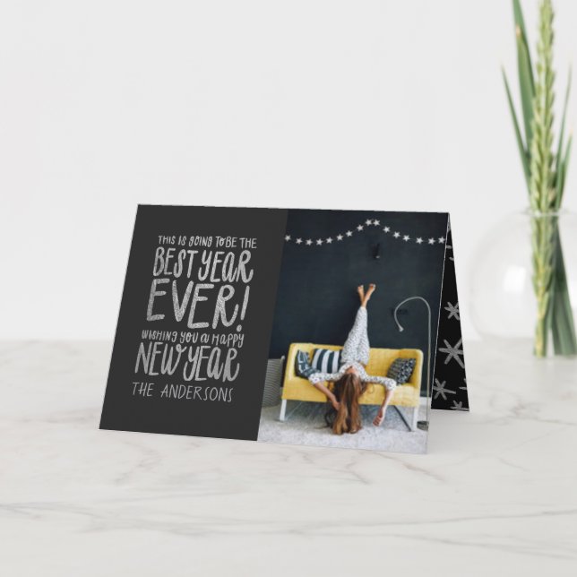THIS IS GOING TO BE THE BEST YEAR EVER! SILVER HOLIDAY CARD (Front)