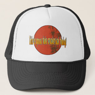 This is gonna take crackerjack timing! trucker hat