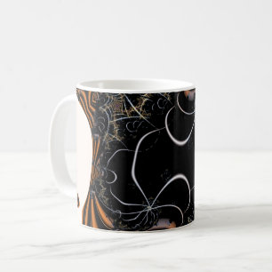 This is Halloween Black and Orange Fractal Art Coffee Mug