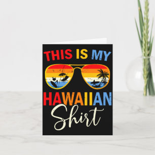 This is hawaiian shirt costume party holiday card