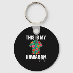 This is hawaiian shirt hibiscus flowers hawaii key ring