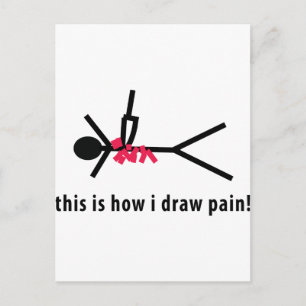 this is how i draw pain postcard
