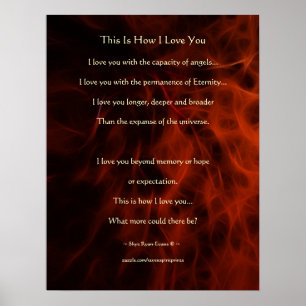 "This is How I Love You" Fractal Poetry Poster