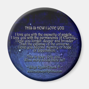 "THIS IS HOW I LOVE YOU" Love Poetry Magnet
