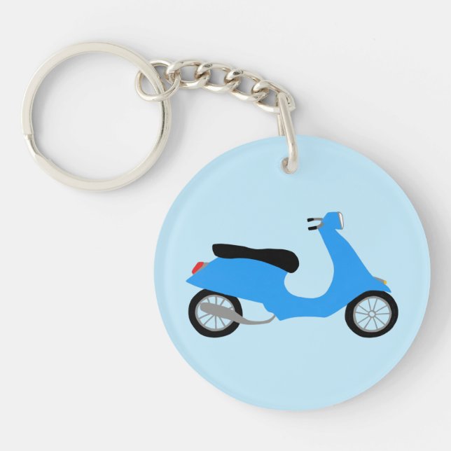 THIS IS HOW I ROLL Cute Scooter Moped CUSTOM Key Ring (Front)