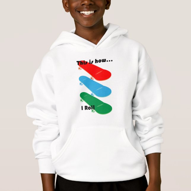 This is how I roll design - Kids' Pullover Hoodie (Front)